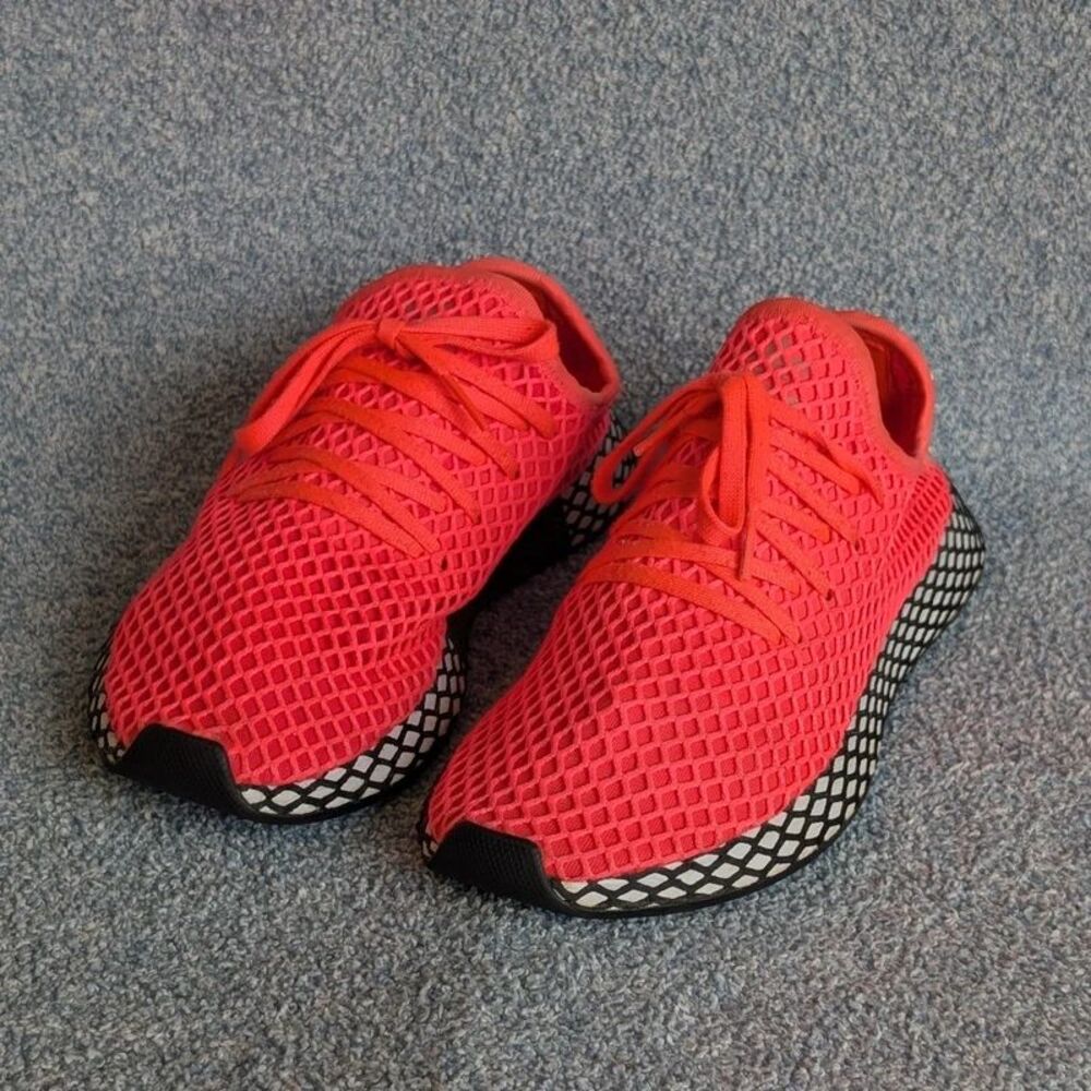 Adidas Deerupt Turbo Pink Runner Sneakers Girl's Size 6 Athletic Shoes B41878